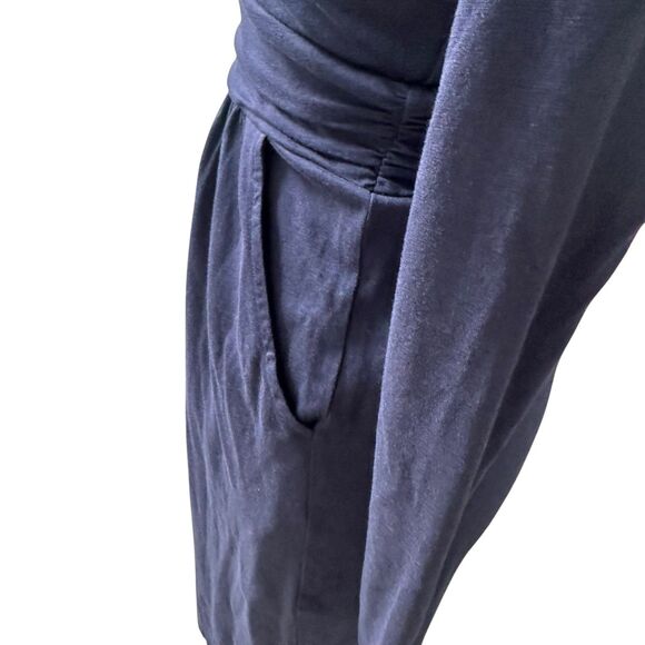 Boden Navy Blue Abigail Jersey Dress Long Sleeve US 2 UK 6 - Picture 3 of 5